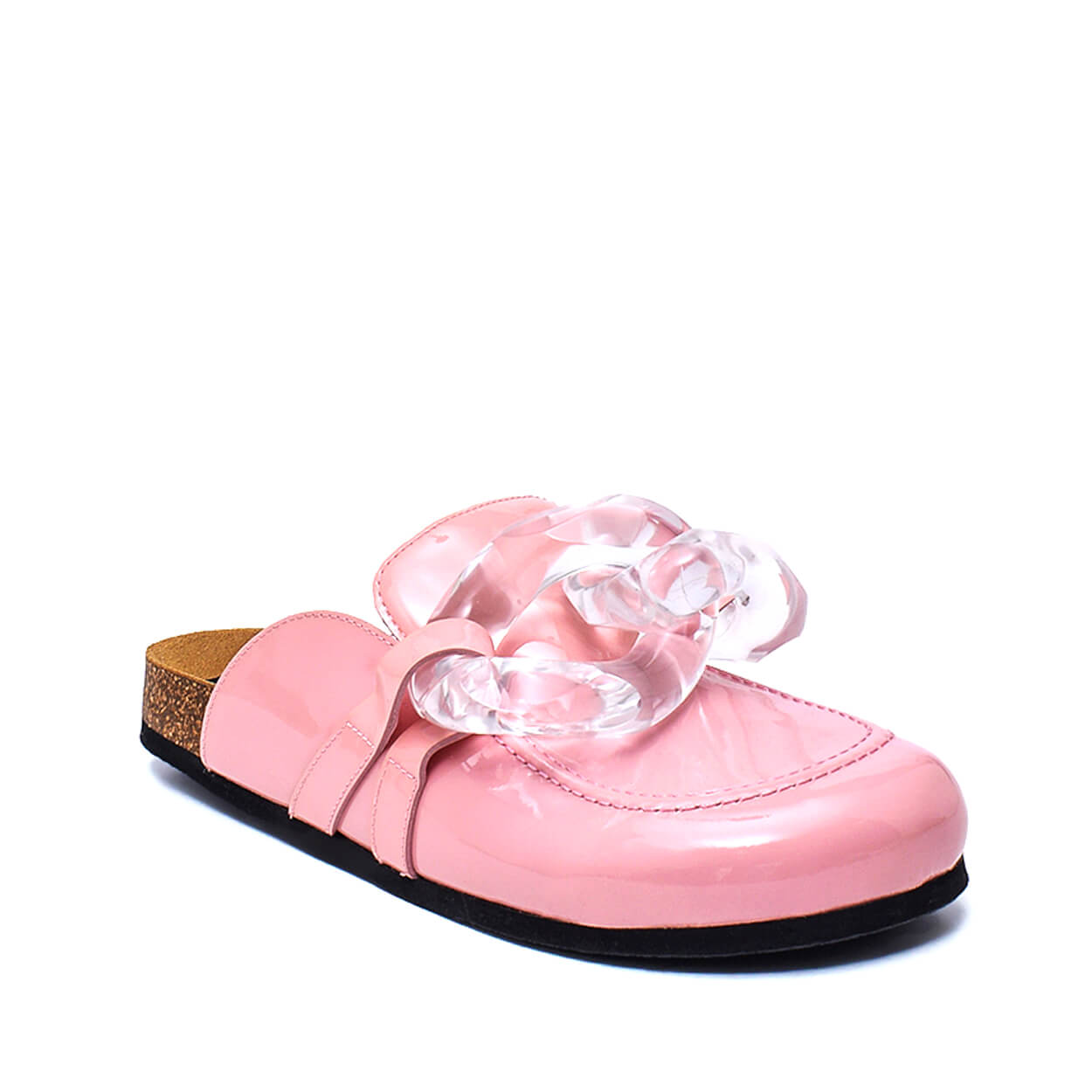 JW Anderson - Pink Patent Leather Chain Mule 39